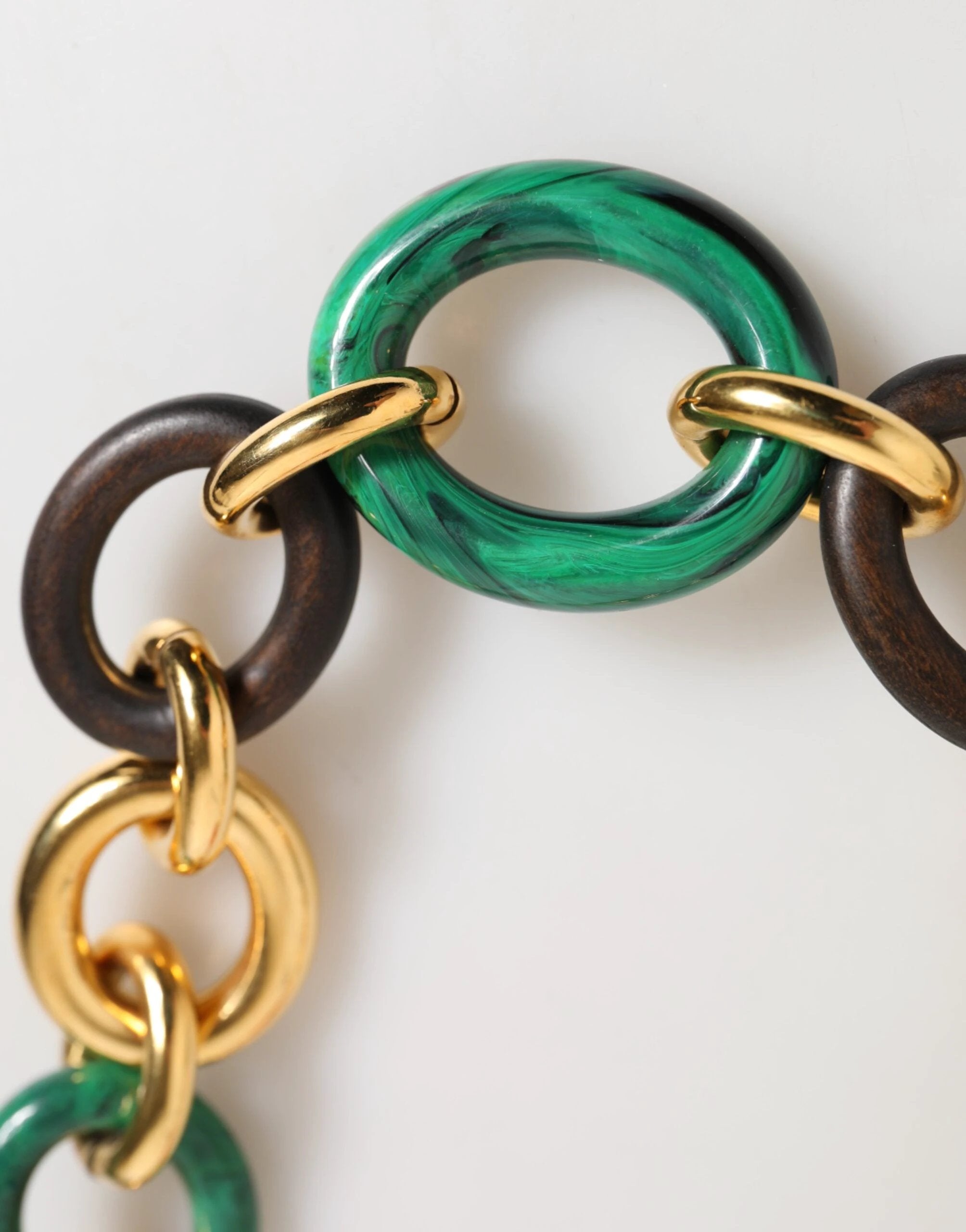 Dolce & Gabbana Multicolor Gold Brass Tiger Lily Floral Chai Necklace by Dolce & Gabbana