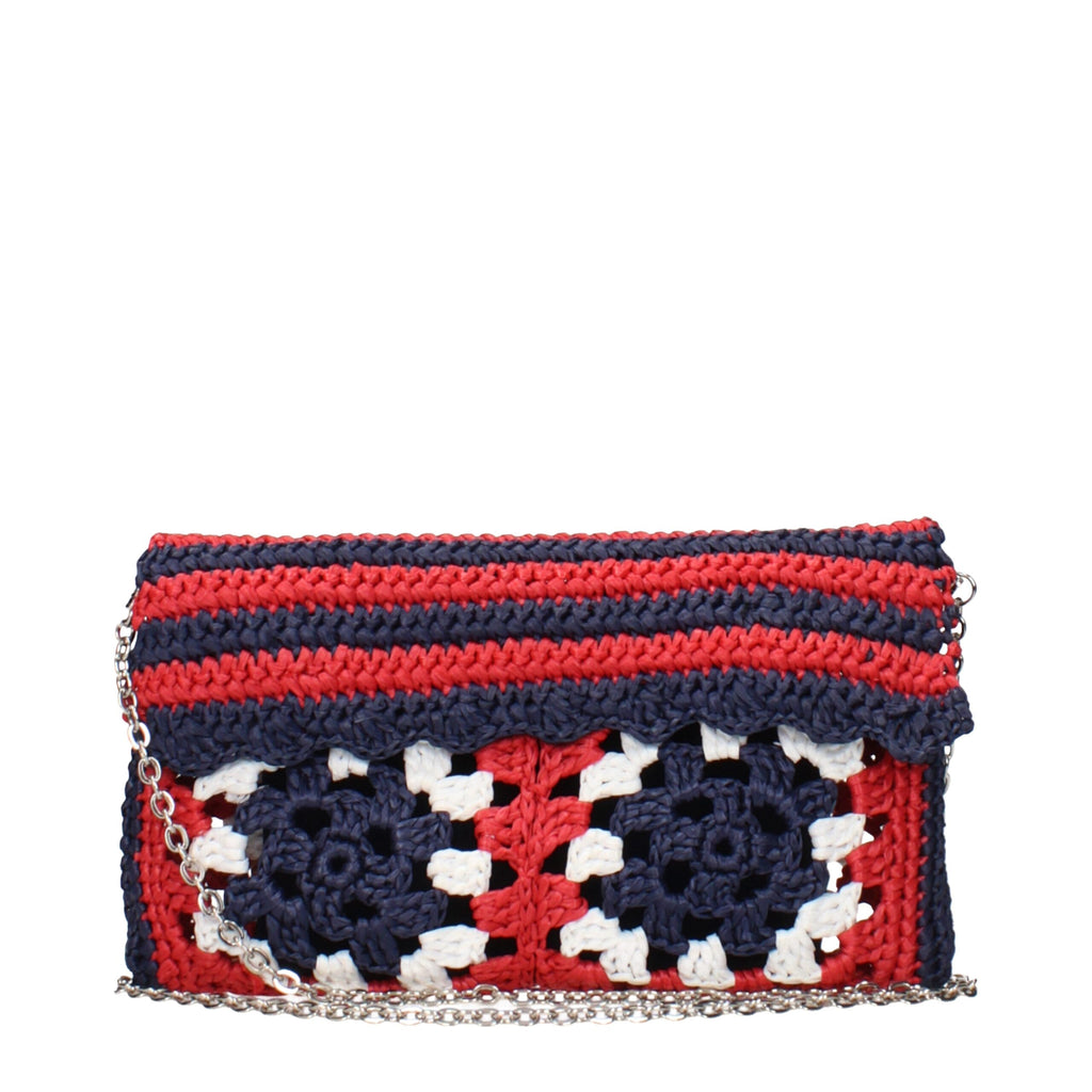 Pochette Miu Miu en raphia multicolore