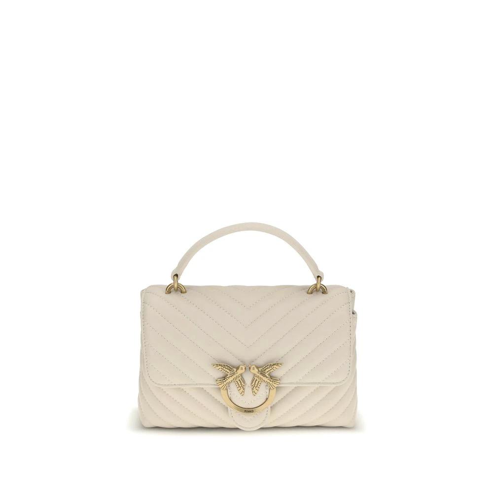 PINKO White Calf Leather Bos Taurus Handbag by PINKO