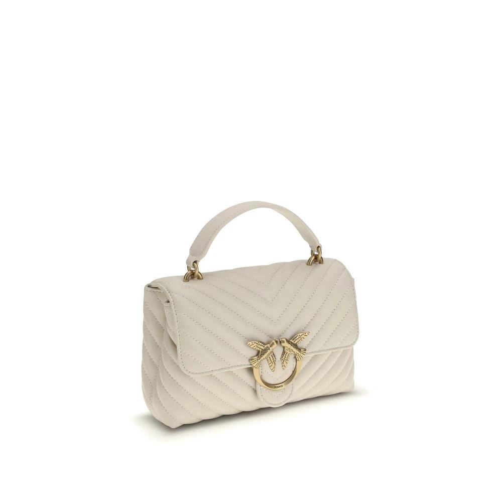 PINKO White Calf Leather Bos Taurus Handbag by PINKO