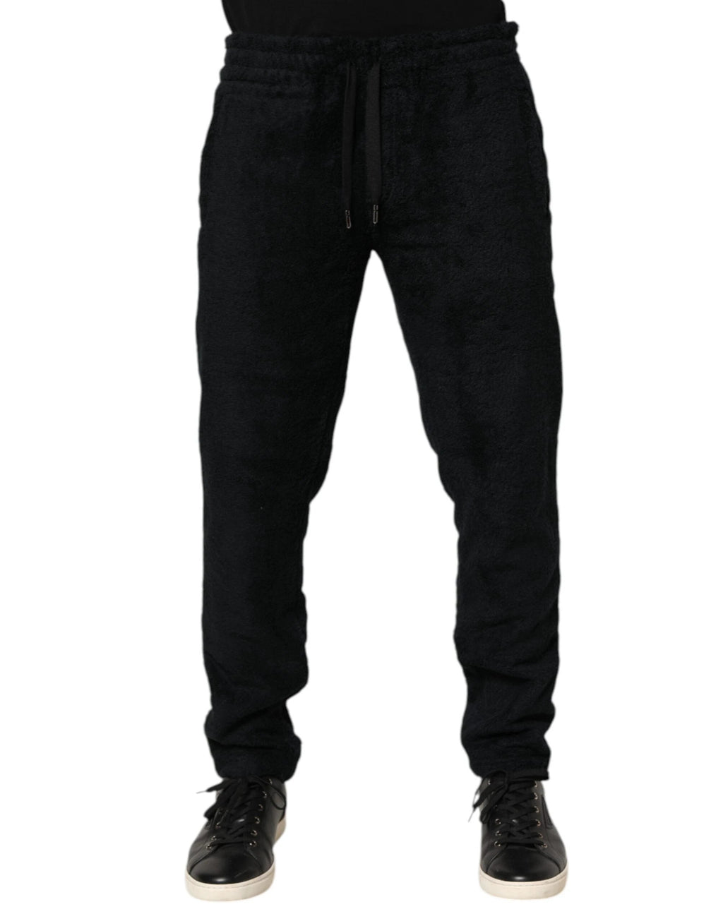 Dolce & Gabbana Black Cotton Logo Men Jogger Sweatpants Pants by Dolce & Gabbana