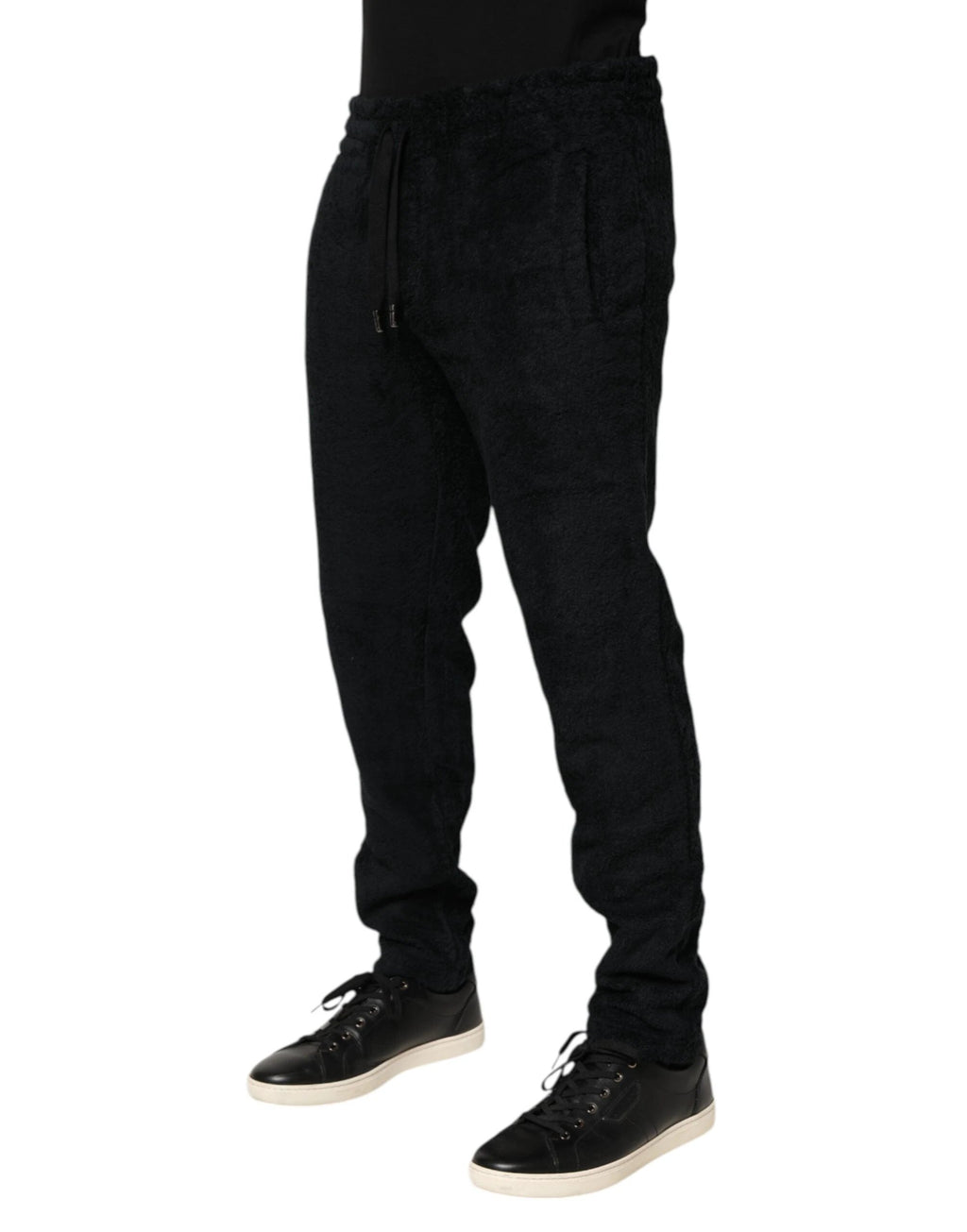 Dolce & Gabbana Black Cotton Logo Men Jogger Sweatpants Pants by Dolce & Gabbana