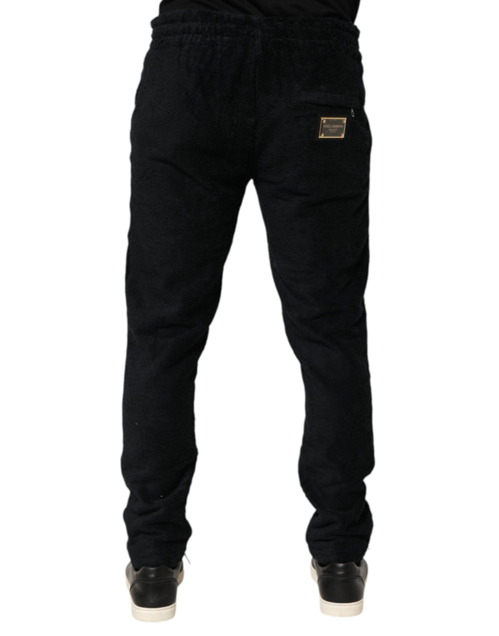 Dolce & Gabbana Black Cotton Logo Men Jogger Sweatpants Pants by Dolce & Gabbana