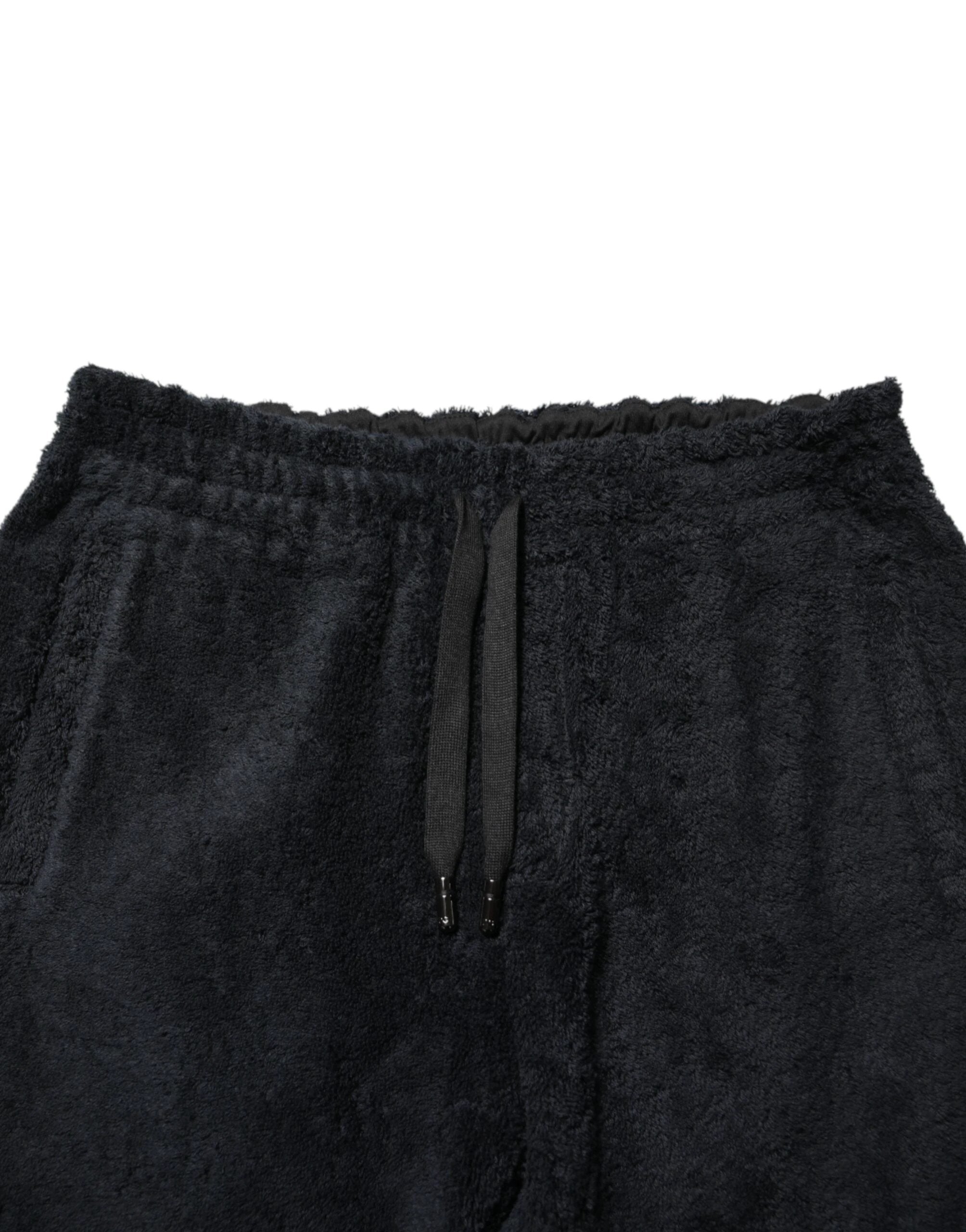 Dolce & Gabbana Black Cotton Logo Men Jogger Sweatpants Pants by Dolce & Gabbana