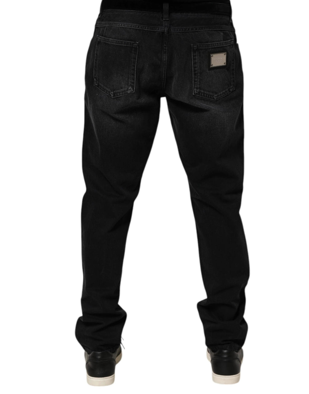 Dolce & Gabbana Black Washed Cotton Skinny Men Denim Jeans by Dolce & Gabbana