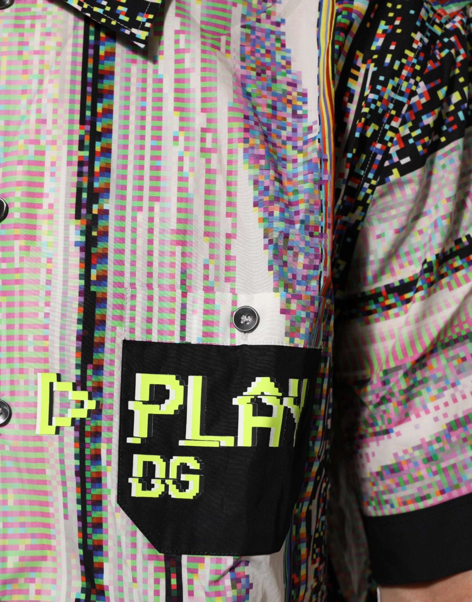 Dolce & Gabbana Multicolor Graphic Collared Casual Shirt by Dolce & Gabbana