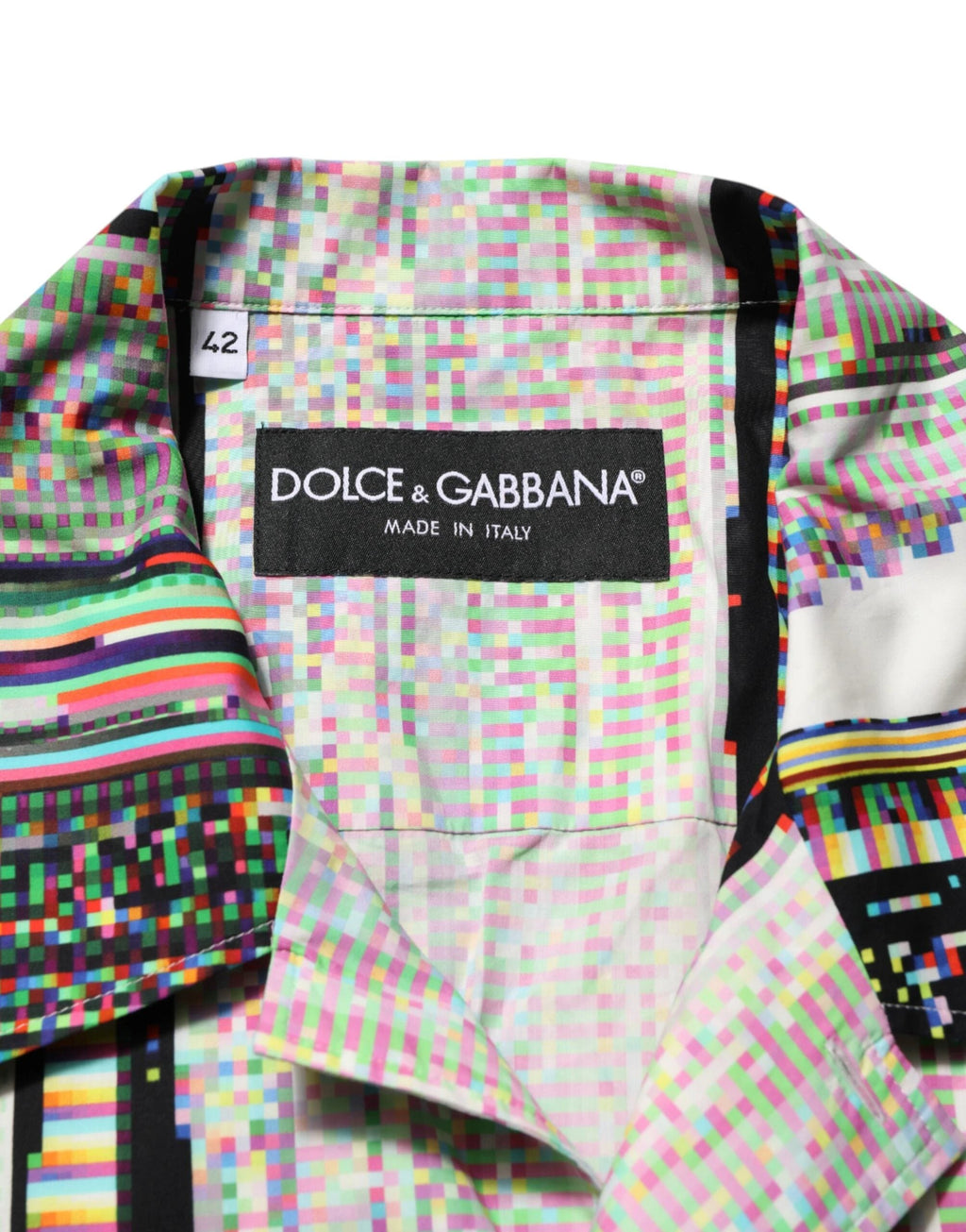 Dolce & Gabbana Multicolor Graphic Collared Casual Shirt by Dolce & Gabbana