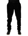 Dolce & Gabbana Black Cotton Slim Fit Denim Trouser Jeans by Dolce & Gabbana