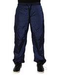 Dolce & Gabbana Blue Nylon Straight Jogger Sweatpants Pants by Dolce & Gabbana