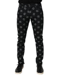 Dolce & Gabbana Black DG Monogram Cotton Skinny Denim Jeans by Dolce & Gabbana