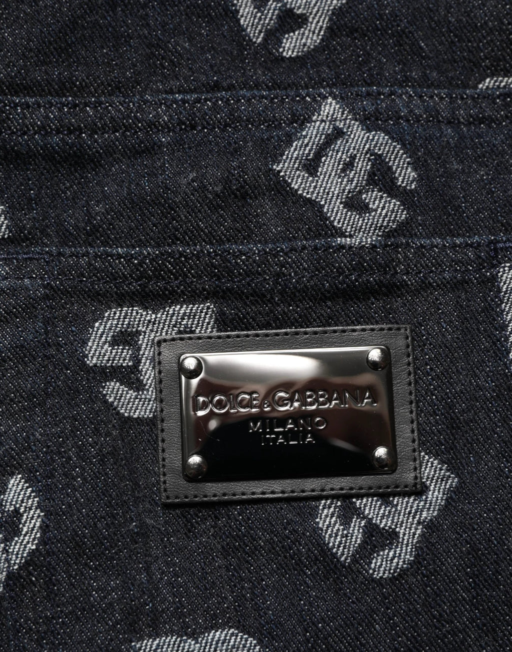 Dolce & Gabbana Black DG Monogram Cotton Skinny Denim Jeans by Dolce & Gabbana