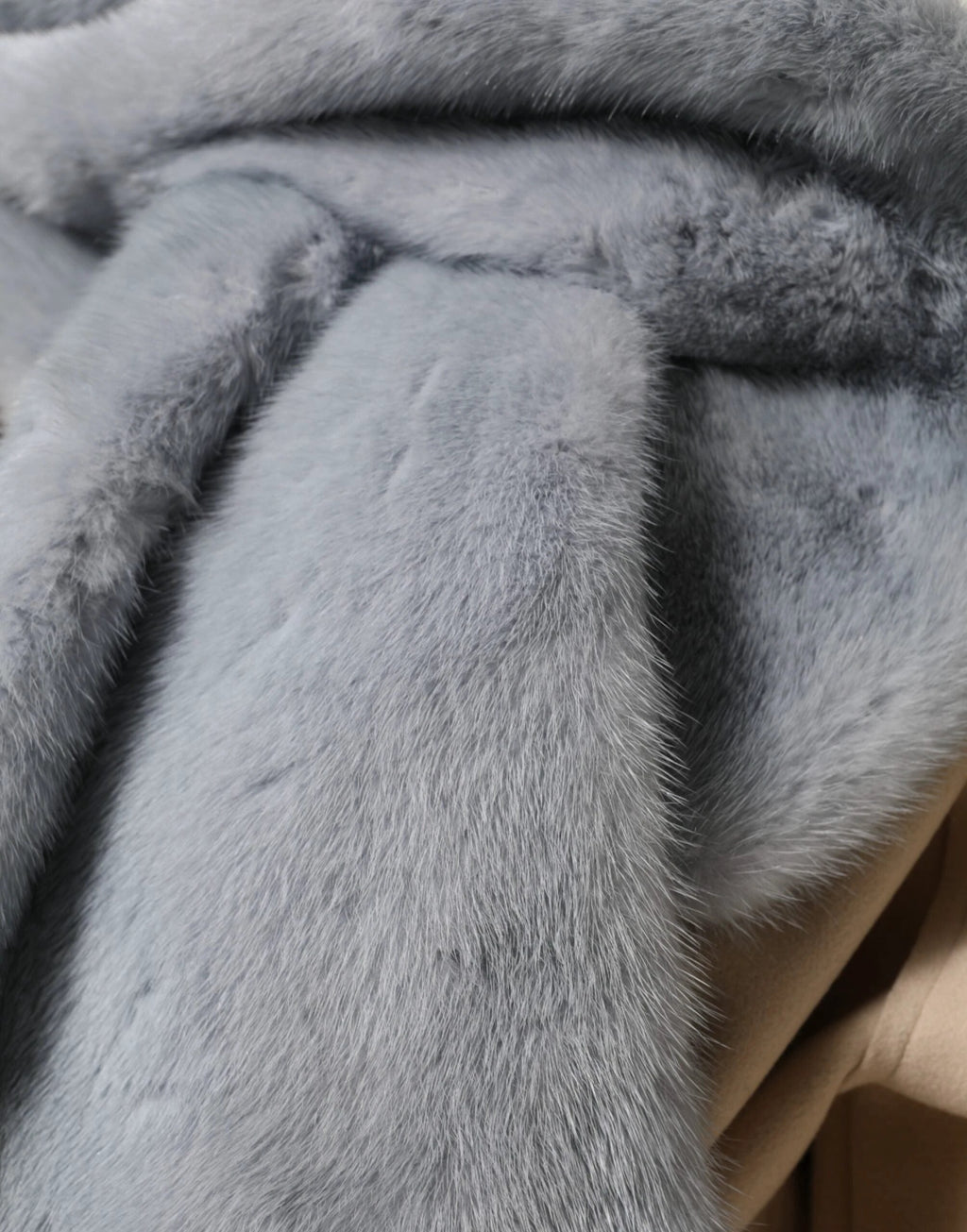 Dolce & Gabbana Powder Blue Mink Fur Neck Warmer Scarf by Dolce & Gabbana
