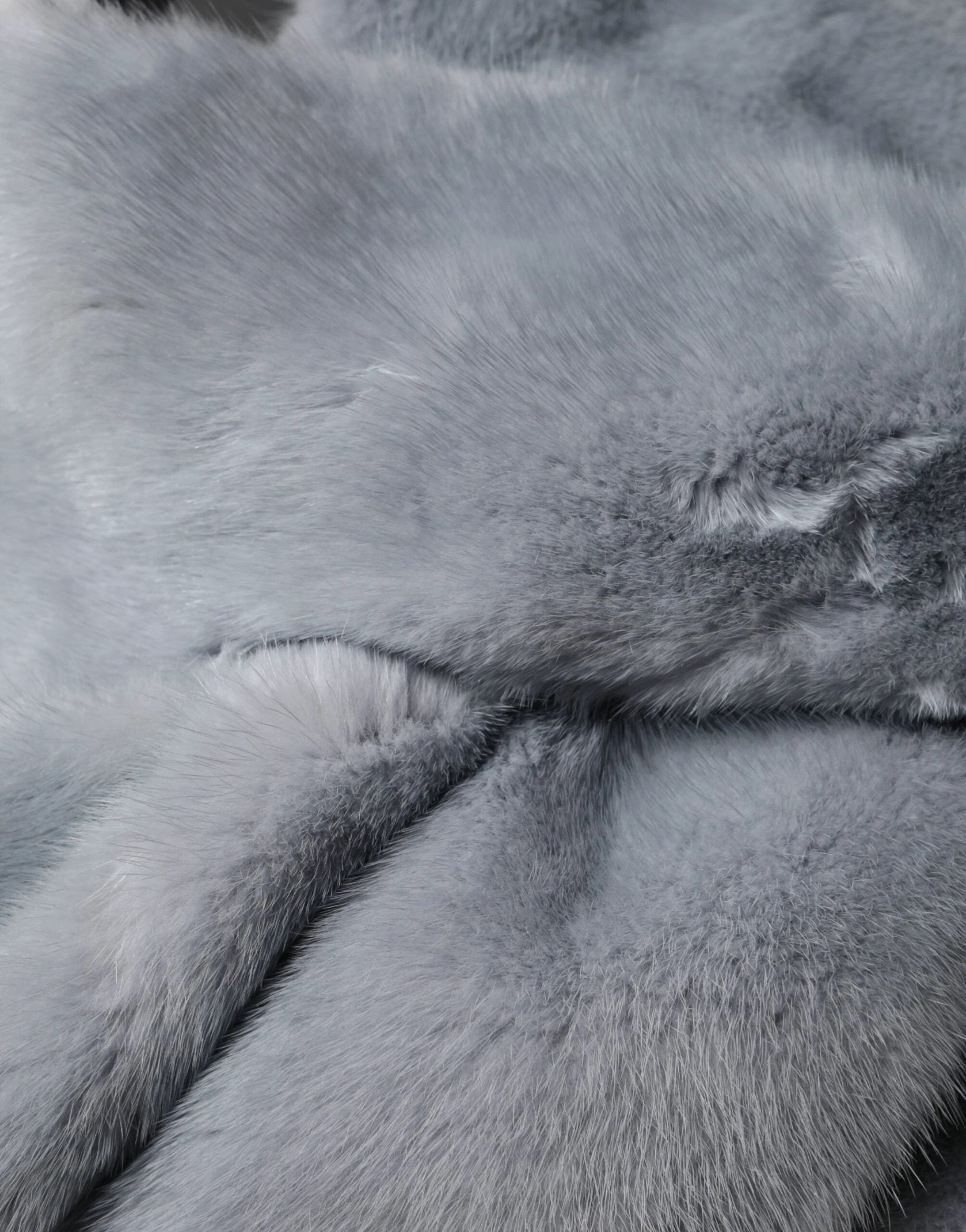 Dolce & Gabbana Powder Blue Mink Fur Neck Warmer Scarf by Dolce & Gabbana