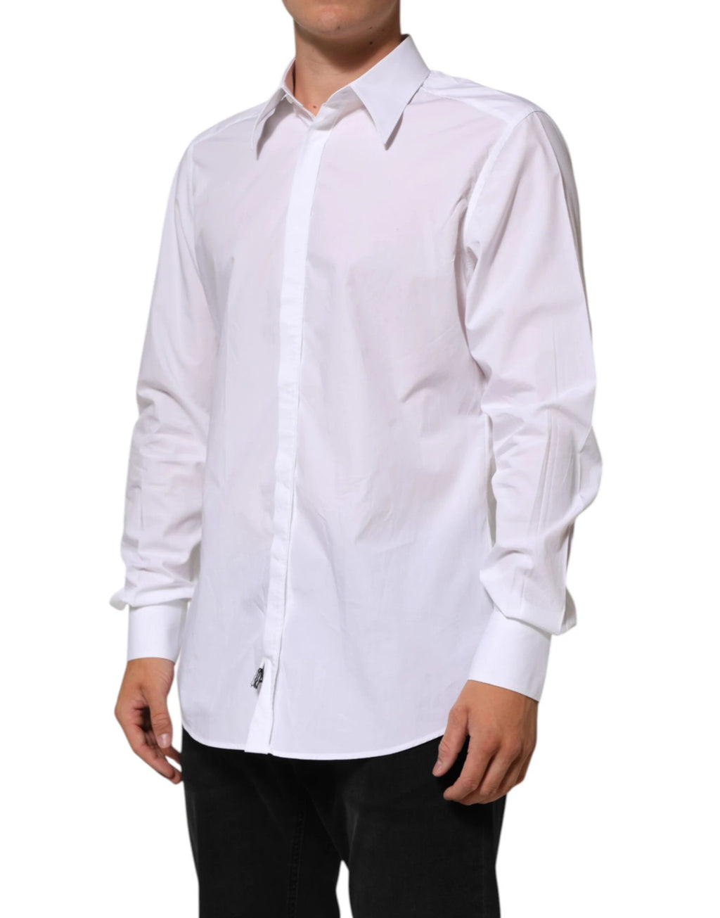 Dolce & Gabbana White Cotton MARTINI Men Formal Dress Shirt by Dolce & Gabbana