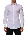 Dolce & Gabbana White Cotton MARTINI Men Formal Dress Shirt by Dolce & Gabbana