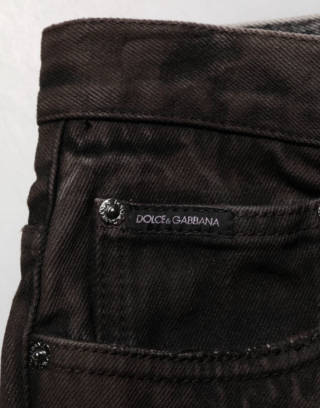 Dolce & Gabbana Black Cotton Tattered Denim Men Bermuda Short by Dolce & Gabbana