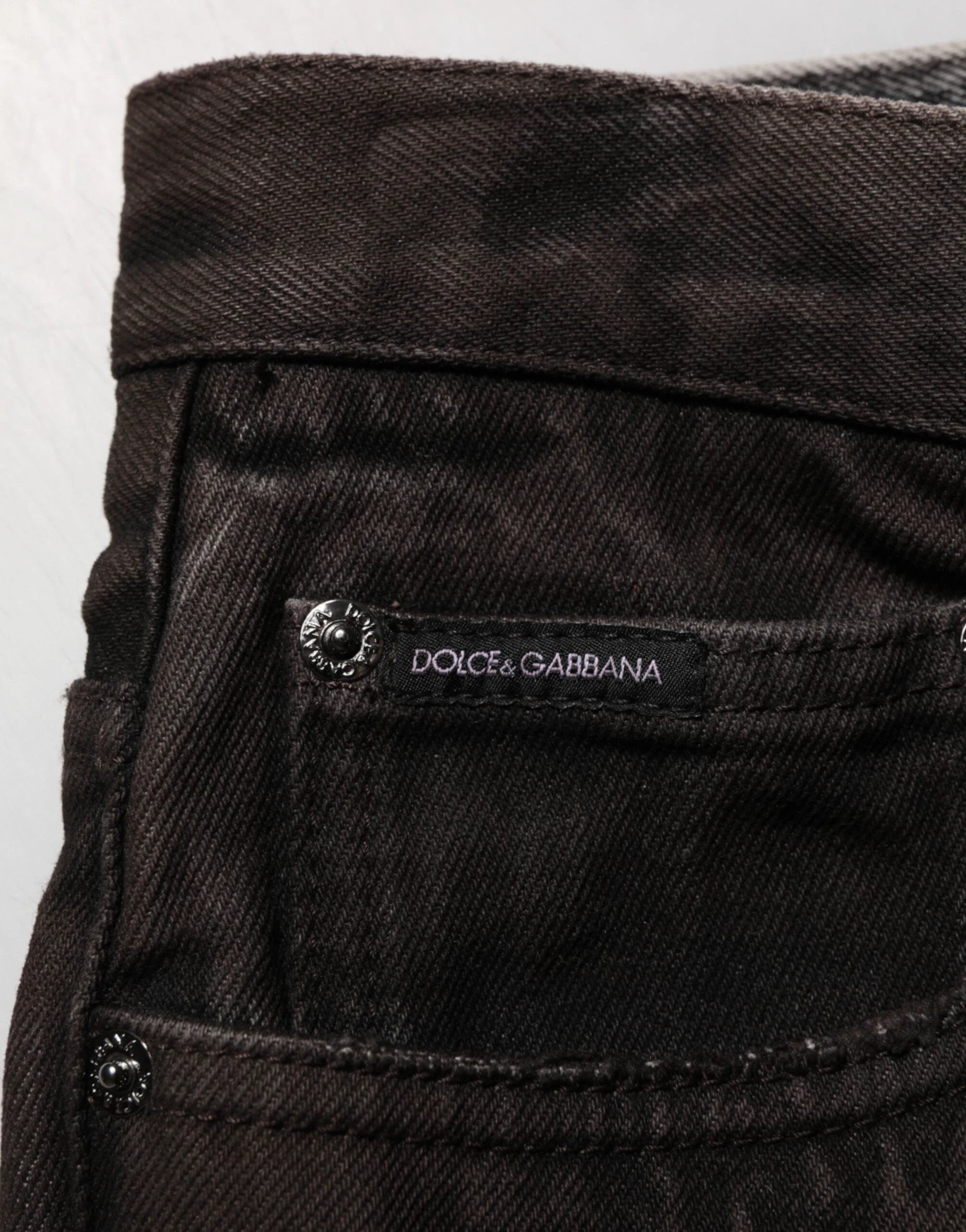 Dolce & Gabbana Black Cotton Tattered Denim Men Bermuda Short by Dolce & Gabbana