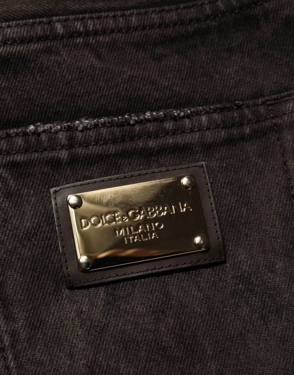Dolce & Gabbana Black Cotton Tattered Denim Men Bermuda Short by Dolce & Gabbana