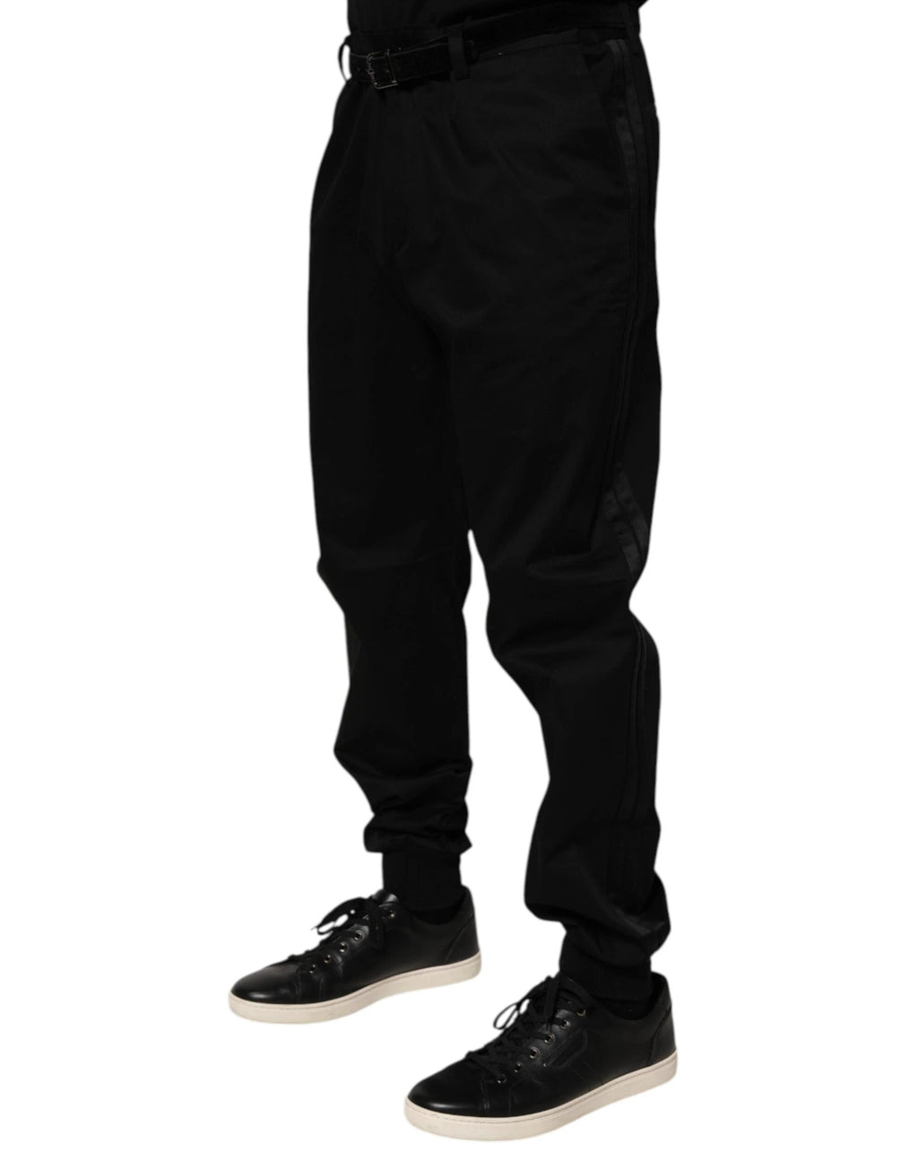 Dolce & Gabbana Black Cotton Stretch Casual Trouser Pants by Dolce & Gabbana