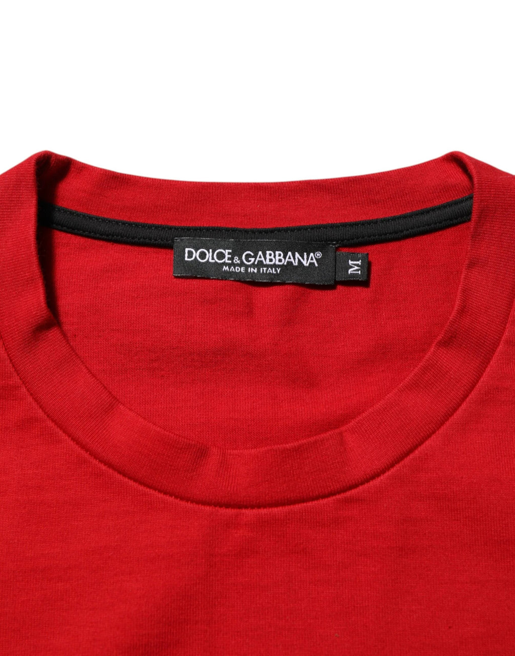 Dolce & Gabbana Red Logo Eye Print Cotton Short Sleeve T-shirt by Dolce & Gabbana