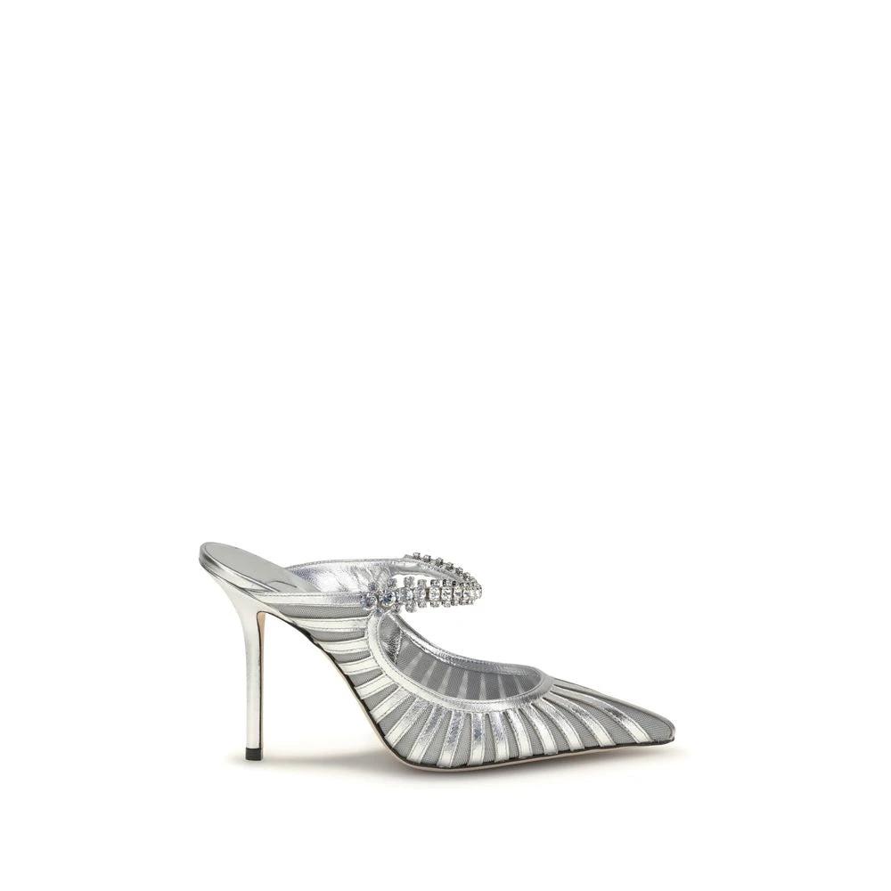Jimmy Choo Silver Leather High Heel Pumps by Jimmy Choo