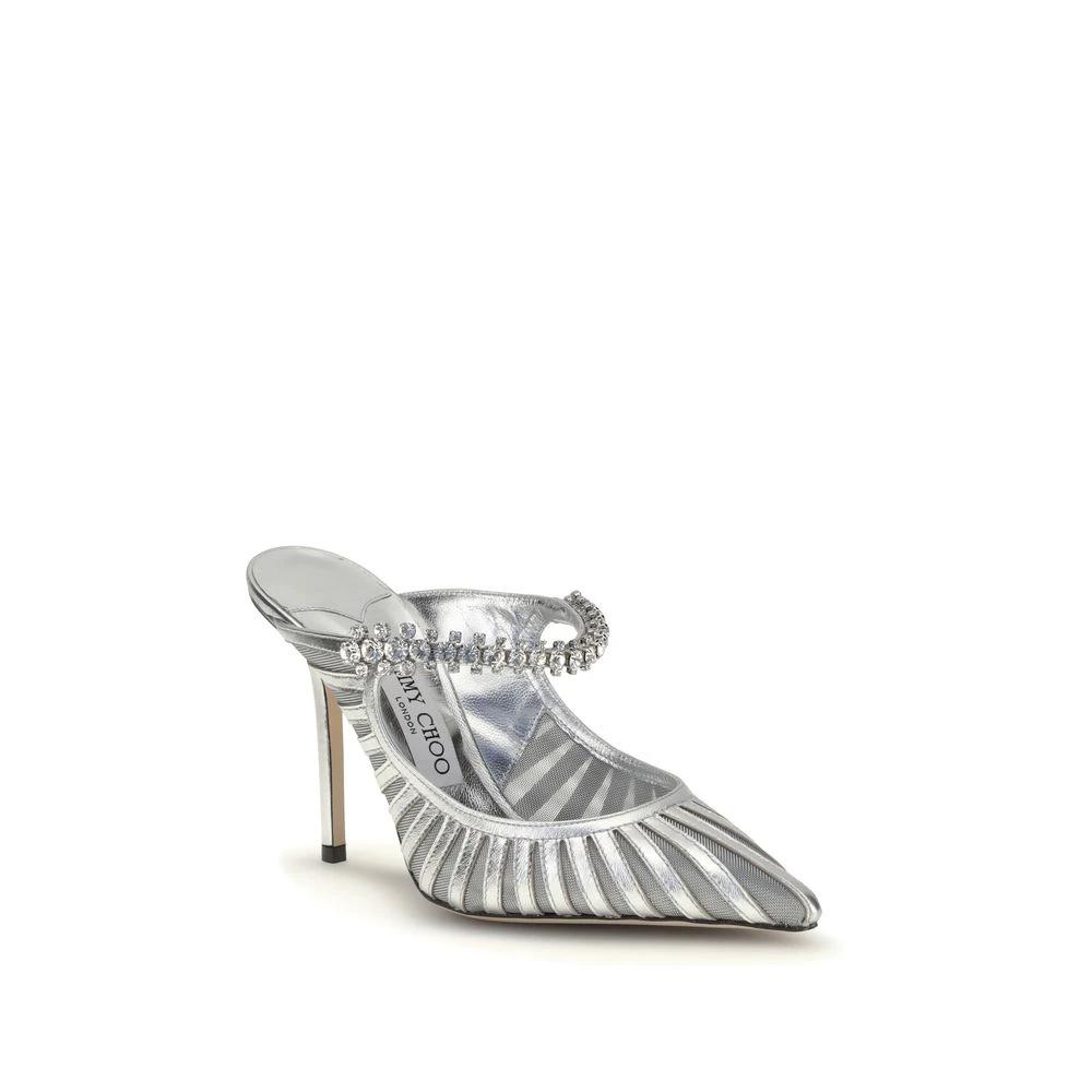 Jimmy Choo Silver Leather High Heel Pumps by Jimmy Choo