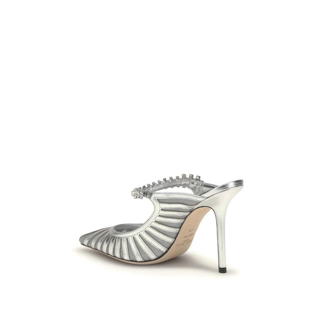 Jimmy Choo Silver Leather High Heel Pumps by Jimmy Choo