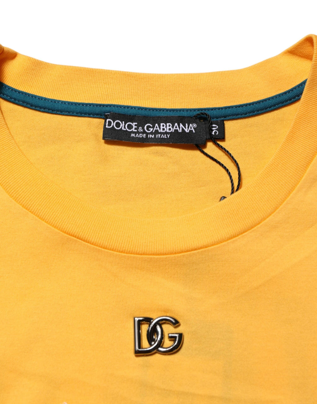 Dolce & Gabbana Yellow Secret Graden Floral Cotton CrewNeck T-shirt by Dolce & Gabbana