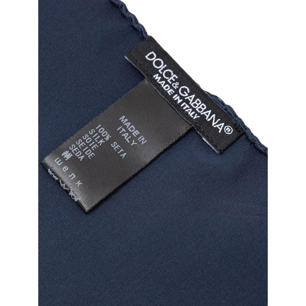 Dolce & Gabbana Blue Silk Pocket Square by Dolce & Gabbana