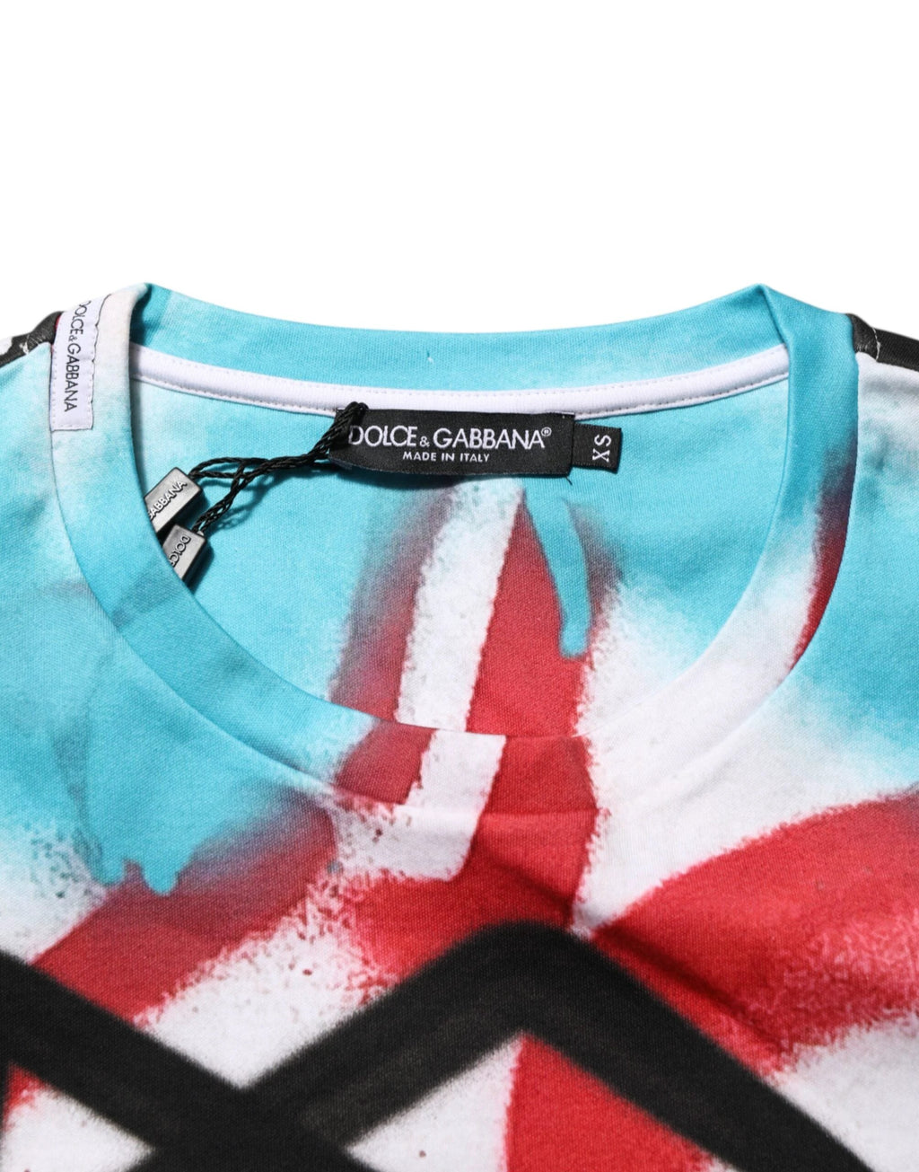 Dolce & Gabbana White Graffiti Crew Neck Short Sleeves T-shirt by Dolce & Gabbana