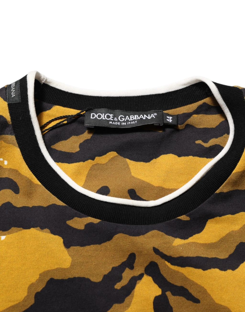 Dolce & Gabbana Multicolor Leopard Palm Leaf Men Crew Neck T-shirt by Dolce & Gabbana