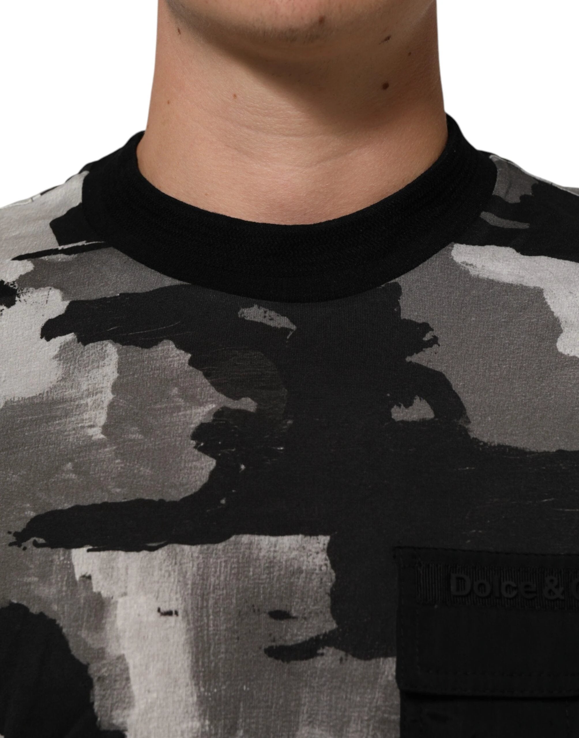 Dolce & Gabbana Multicolor Camouflage Men Short Sleeves T-shirt by Dolce & Gabbana