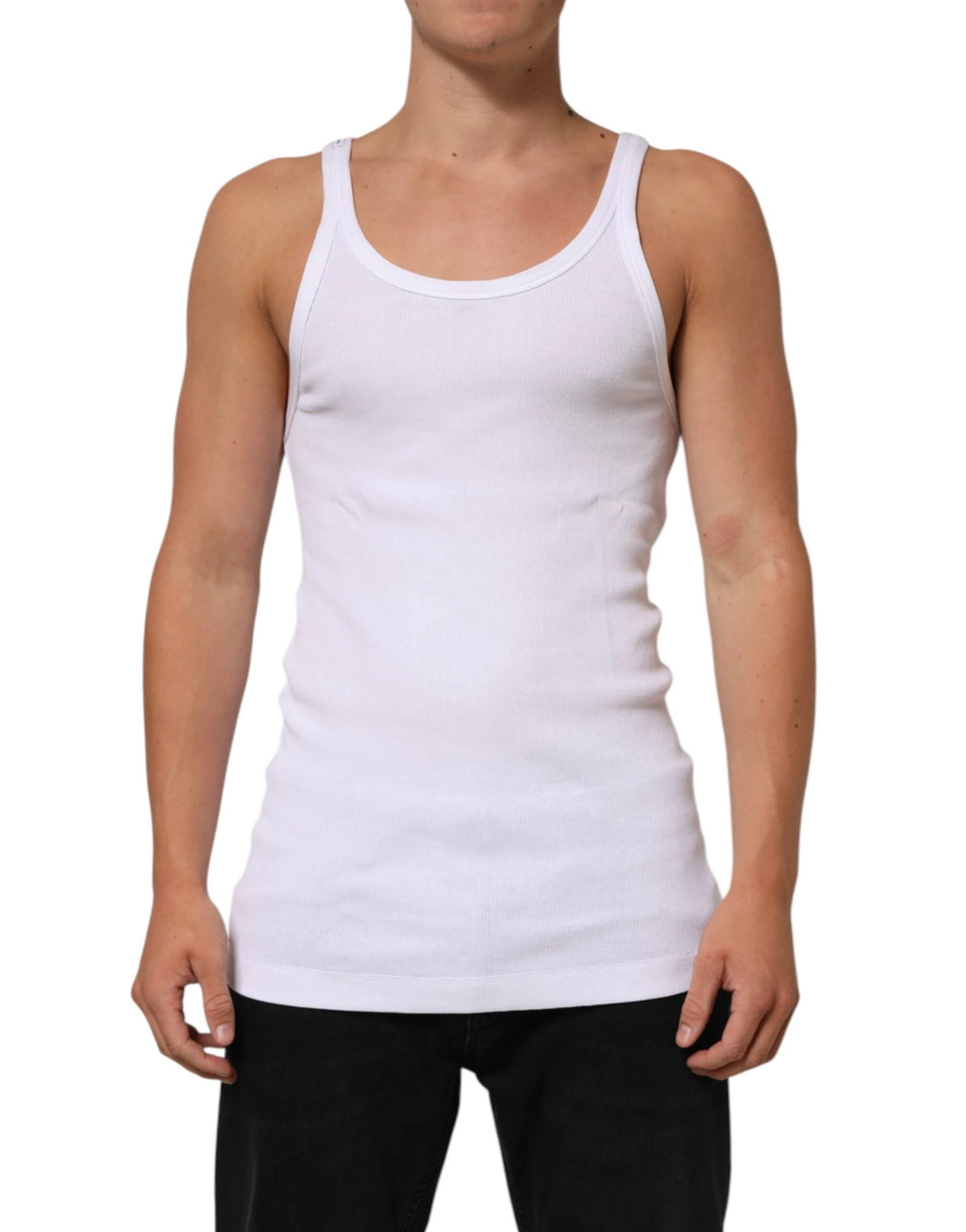 Dolce & Gabbana White Sleeveless Round Neck Tank Top T-shirt by Dolce & Gabbana