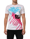 Dolce & Gabbana White Graphic Print Cotton Crew Neck T-shirt by Dolce & Gabbana