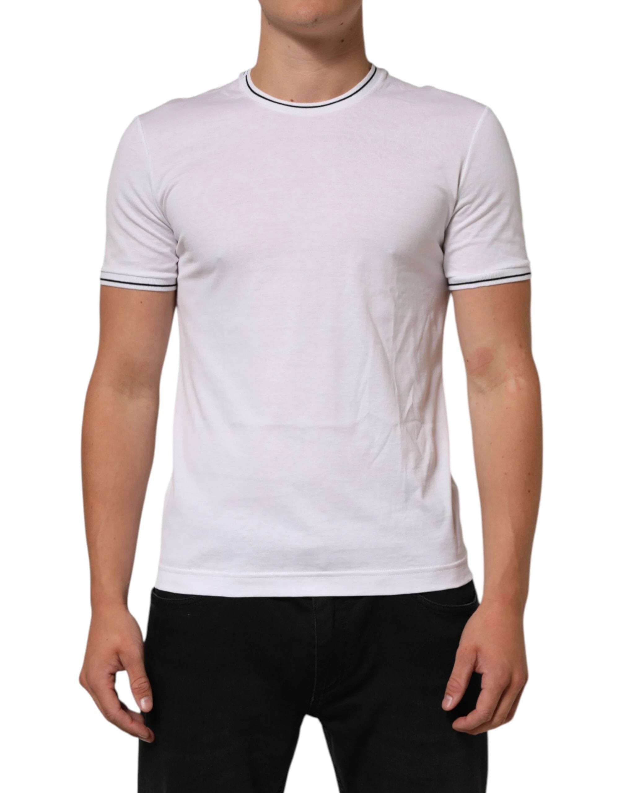 Dolce & Gabbana White Short Sleeves Round Neck Men Underwear T-shirt by Dolce & Gabbana