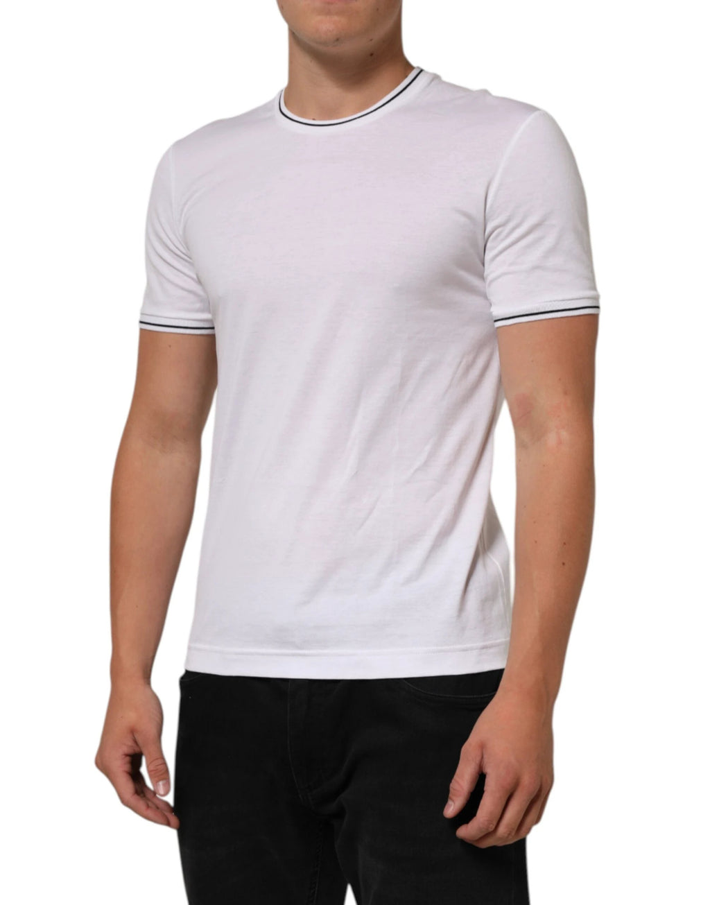 Dolce & Gabbana White Short Sleeves Round Neck Men Underwear T-shirt by Dolce & Gabbana