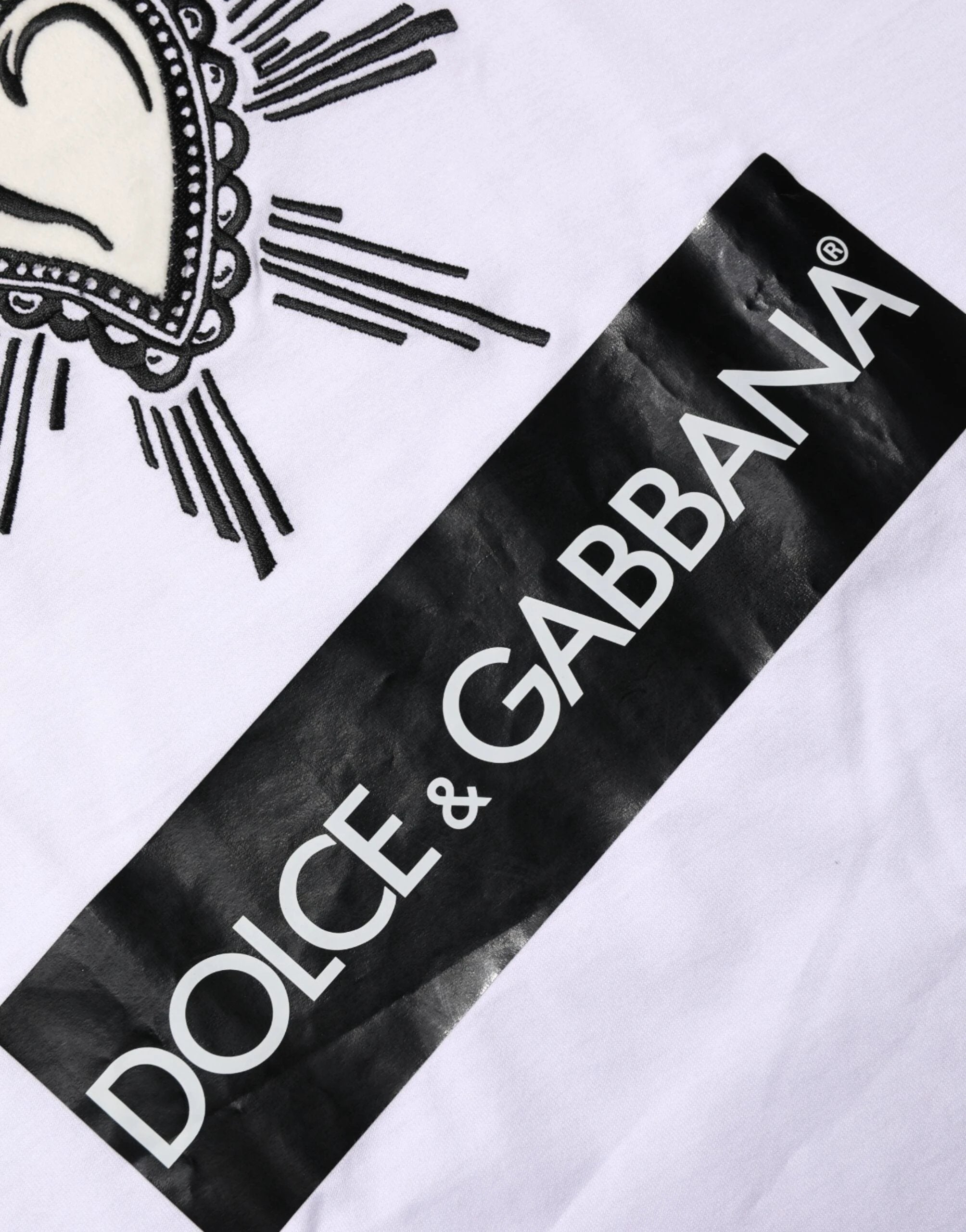 Dolce & Gabbana White Sacred Heart Short Sleeve Men T-shirt by Dolce & Gabbana