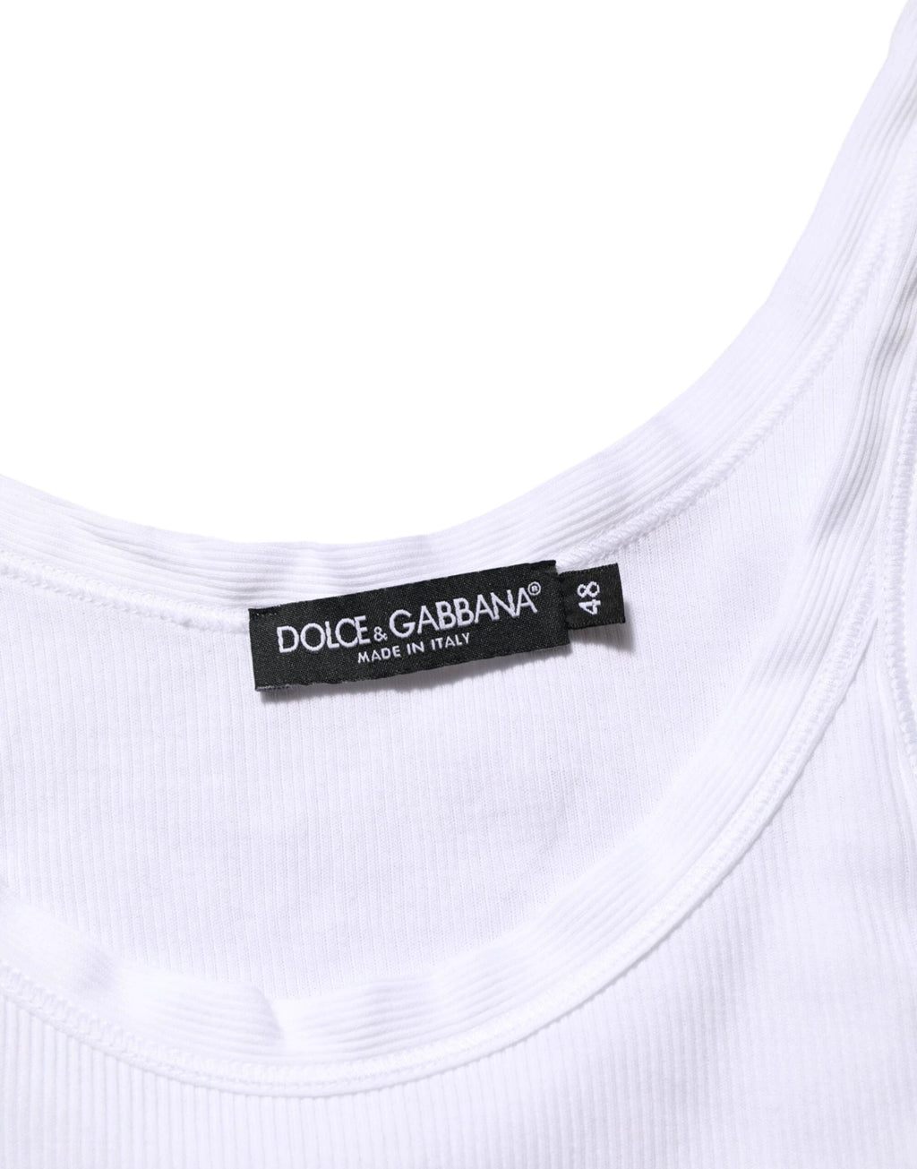 Dolce & Gabbana White Sleeveless Round Neck Tank Top T-shirt by Dolce & Gabbana