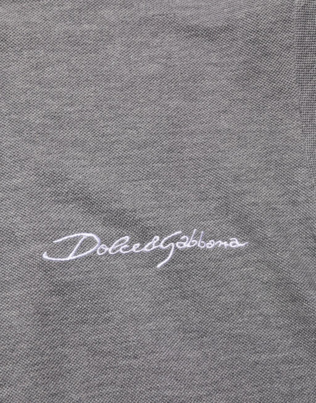 Dolce & Gabbana Gray Logo Embroidery Collared Polo T-shirt by Dolce & Gabbana