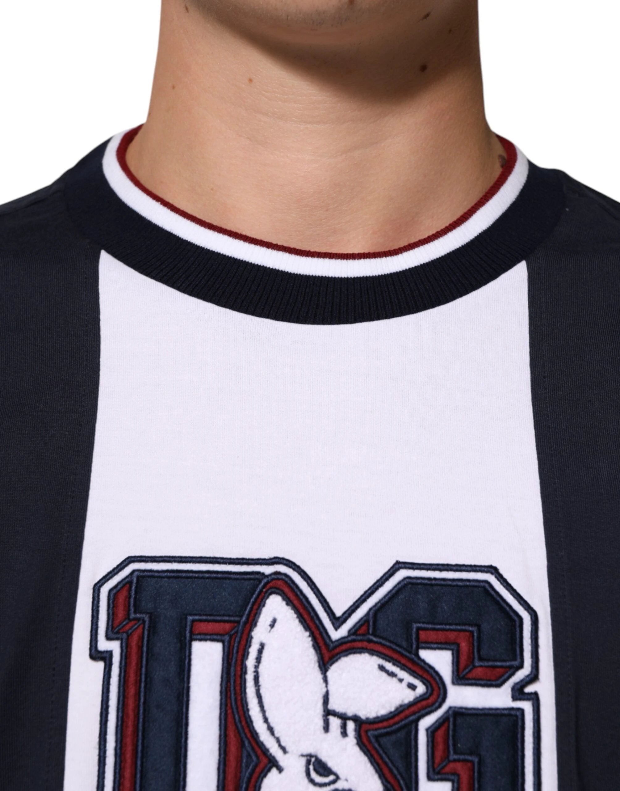 Dolce & Gabbana Multicolor Striped Cotton Men Crew Neck T-shirt by Dolce & Gabbana