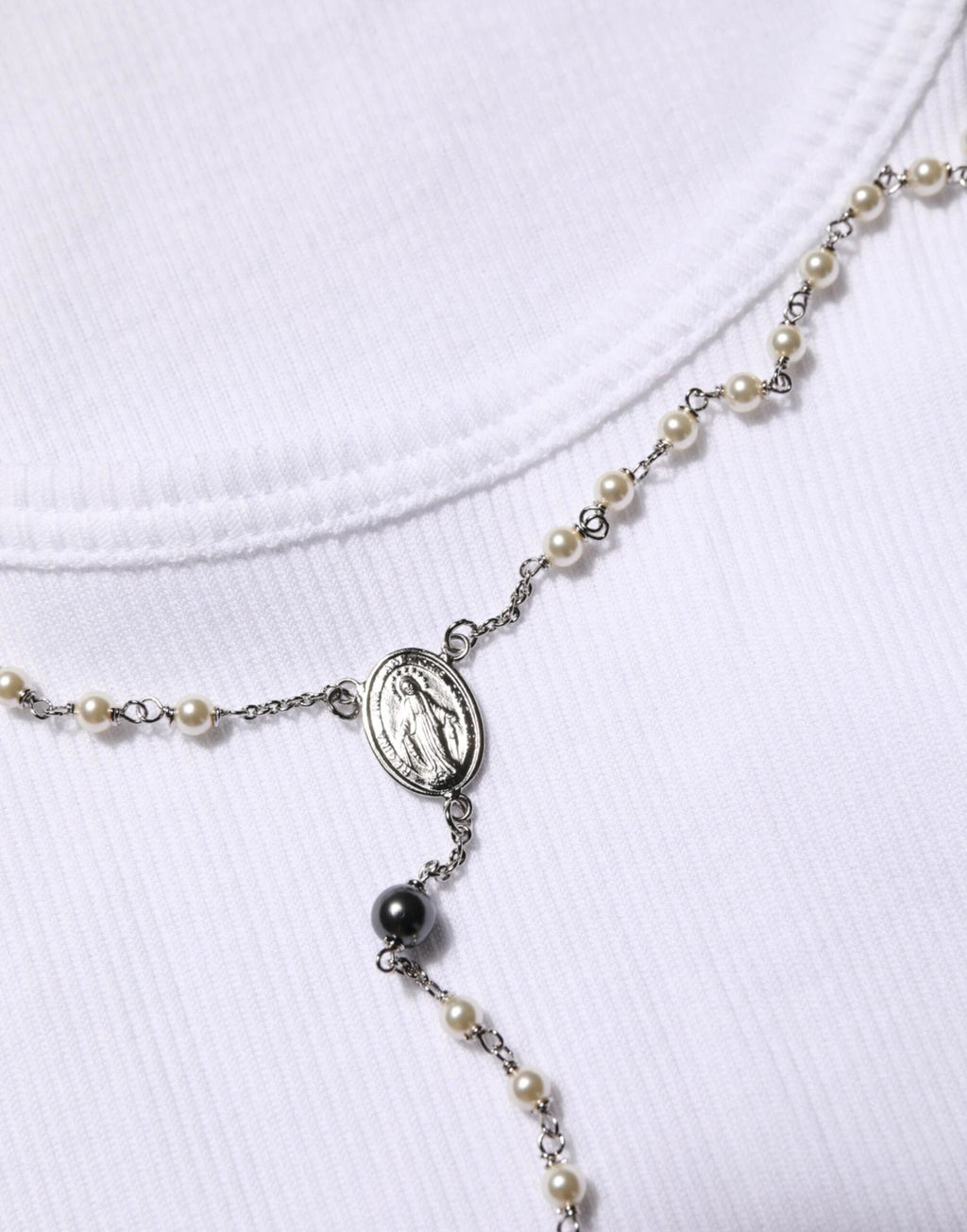 Dolce & Gabbana White Cotton Chain Necklace Tank Top T-shirt by Dolce & Gabbana