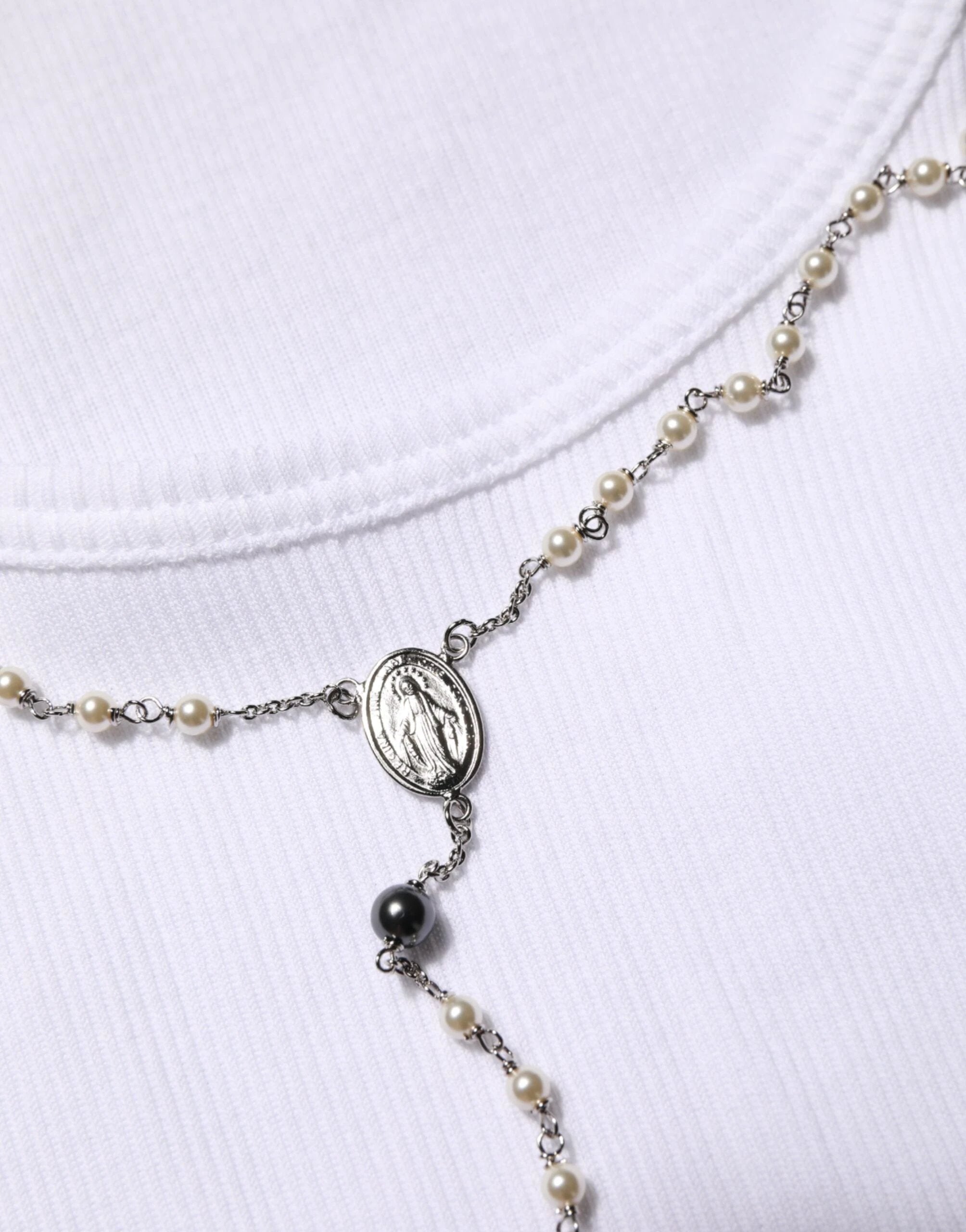 Dolce & Gabbana White Cotton Chain Necklace Tank Top T-shirt by Dolce & Gabbana