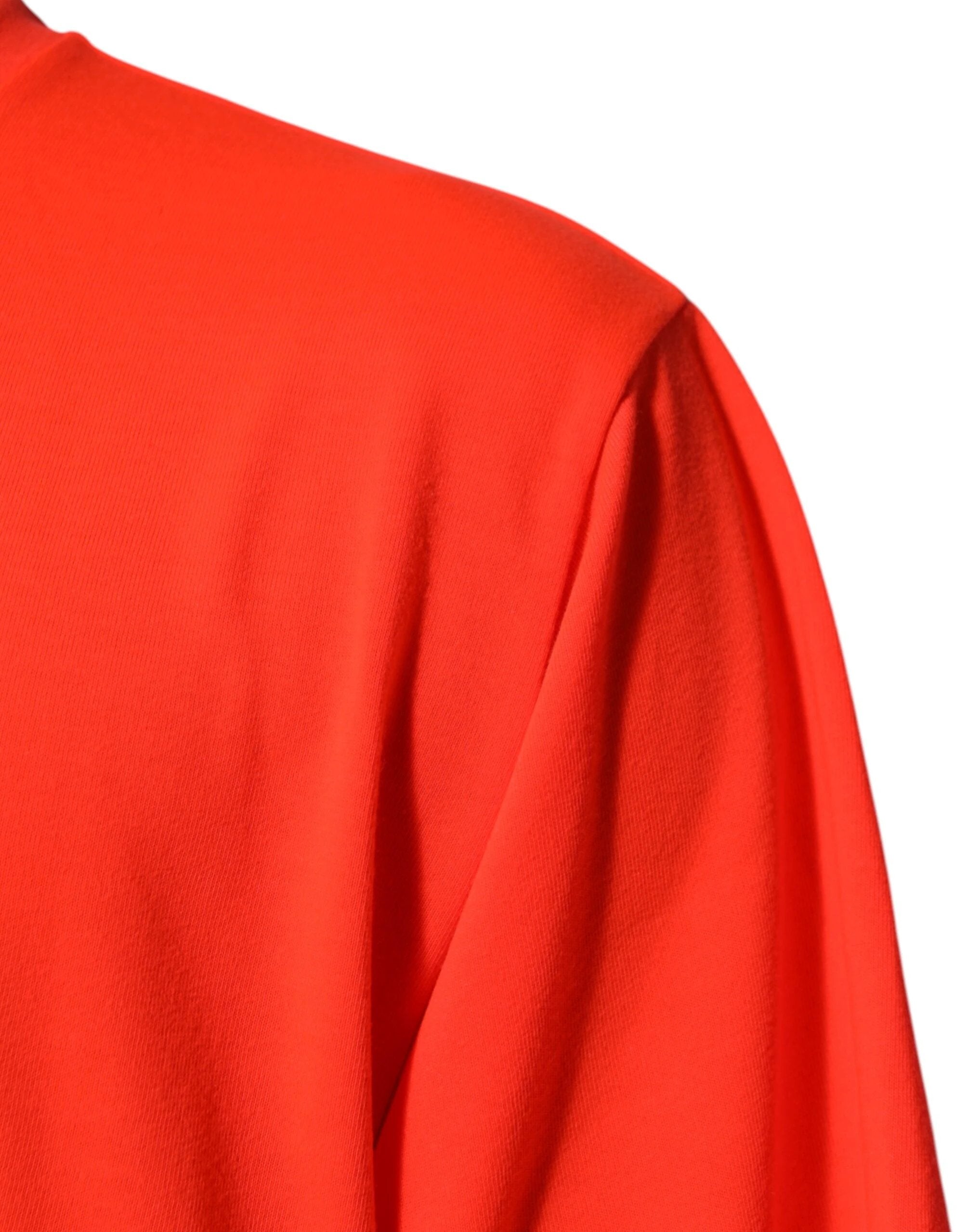 Dolce & Gabbana Neon Orange Polyester Men Crew Neck T-shirt by Dolce & Gabbana