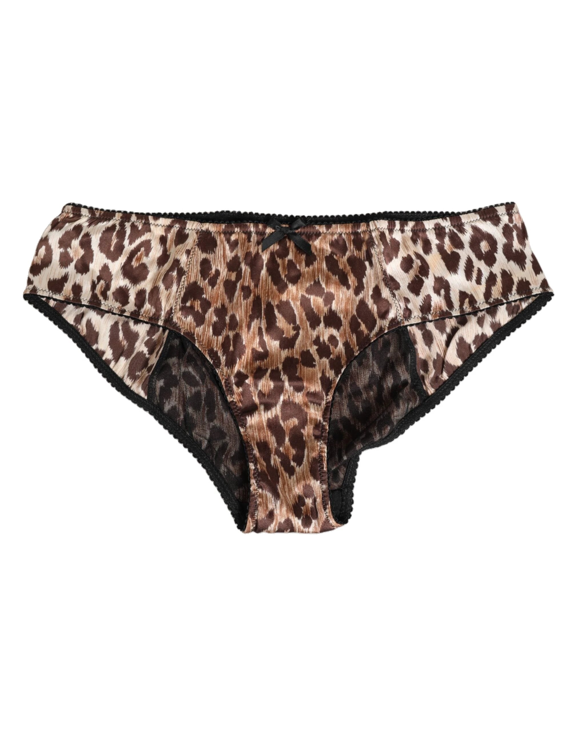 Dolce & Gabbana Multicolor Leopard Print Girdle Panty Underwear by Dolce & Gabbana