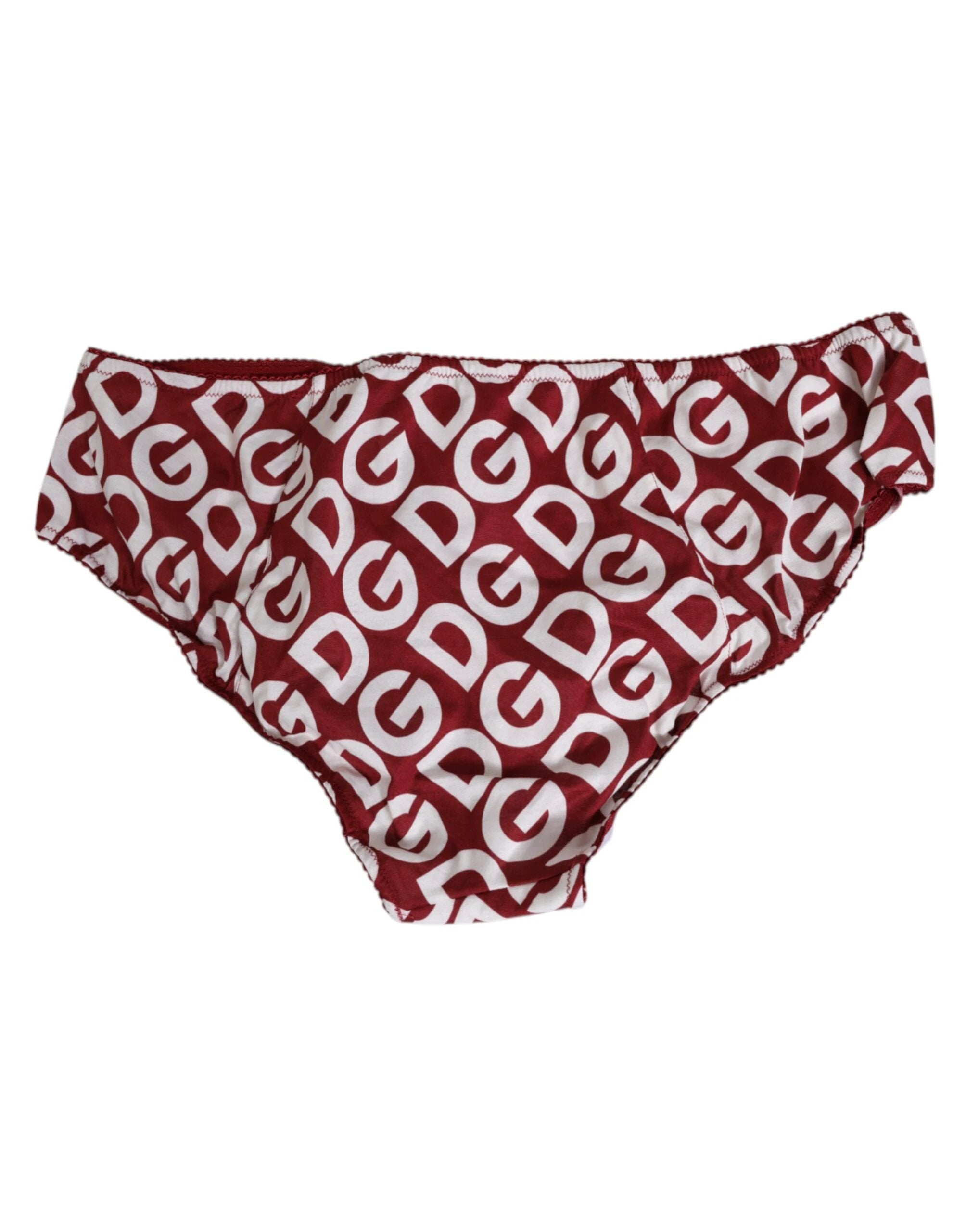 Dolce & Gabbana Bordeaux DG Logo Slip Bottom Brief Underwear by Dolce & Gabbana