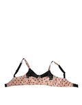 Dolce & Gabbana Beige Silk Heart Print Soft Cup Bra Underwear by Dolce & Gabbana