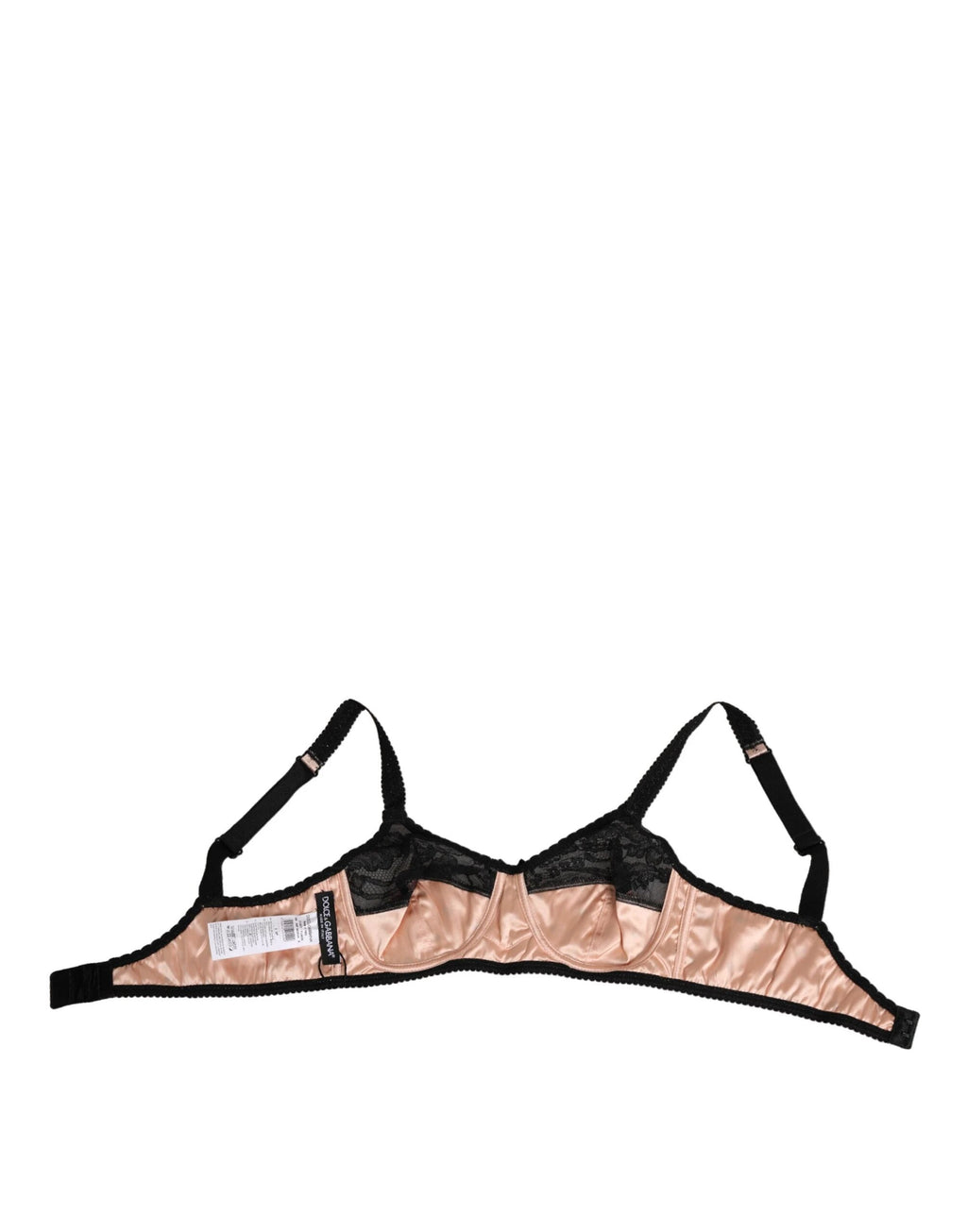Dolce & Gabbana Beige Silk Heart Print Soft Cup Bra Underwear by Dolce & Gabbana