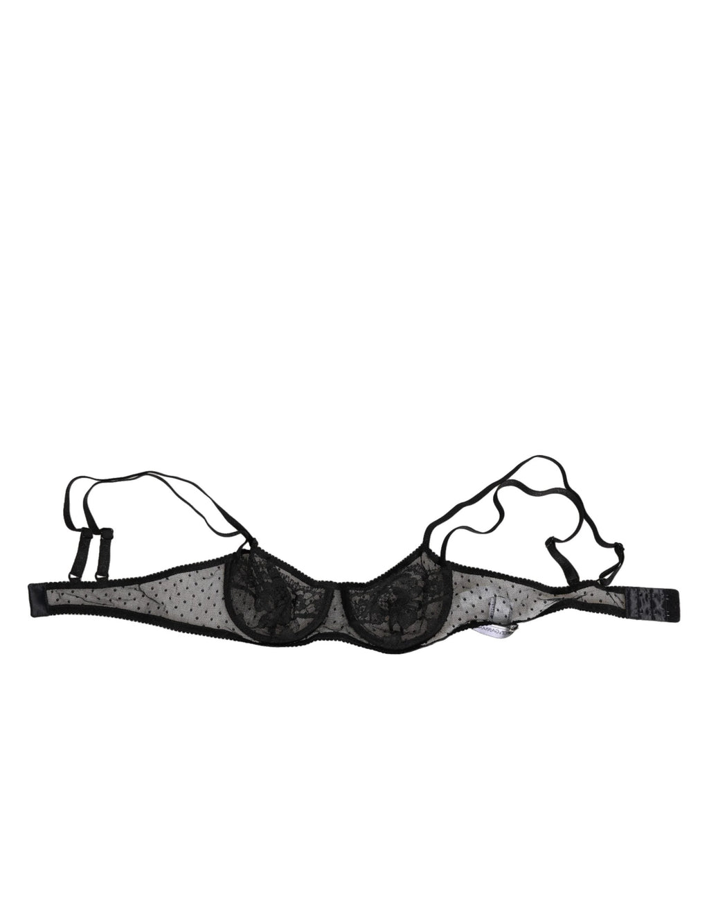 Dolce & Gabbana Black Floral Underwired Balconette Bra Underwear by Dolce & Gabbana