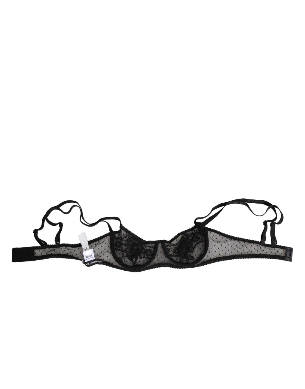 Dolce & Gabbana Black Floral Underwired Balconette Bra Underwear by Dolce & Gabbana