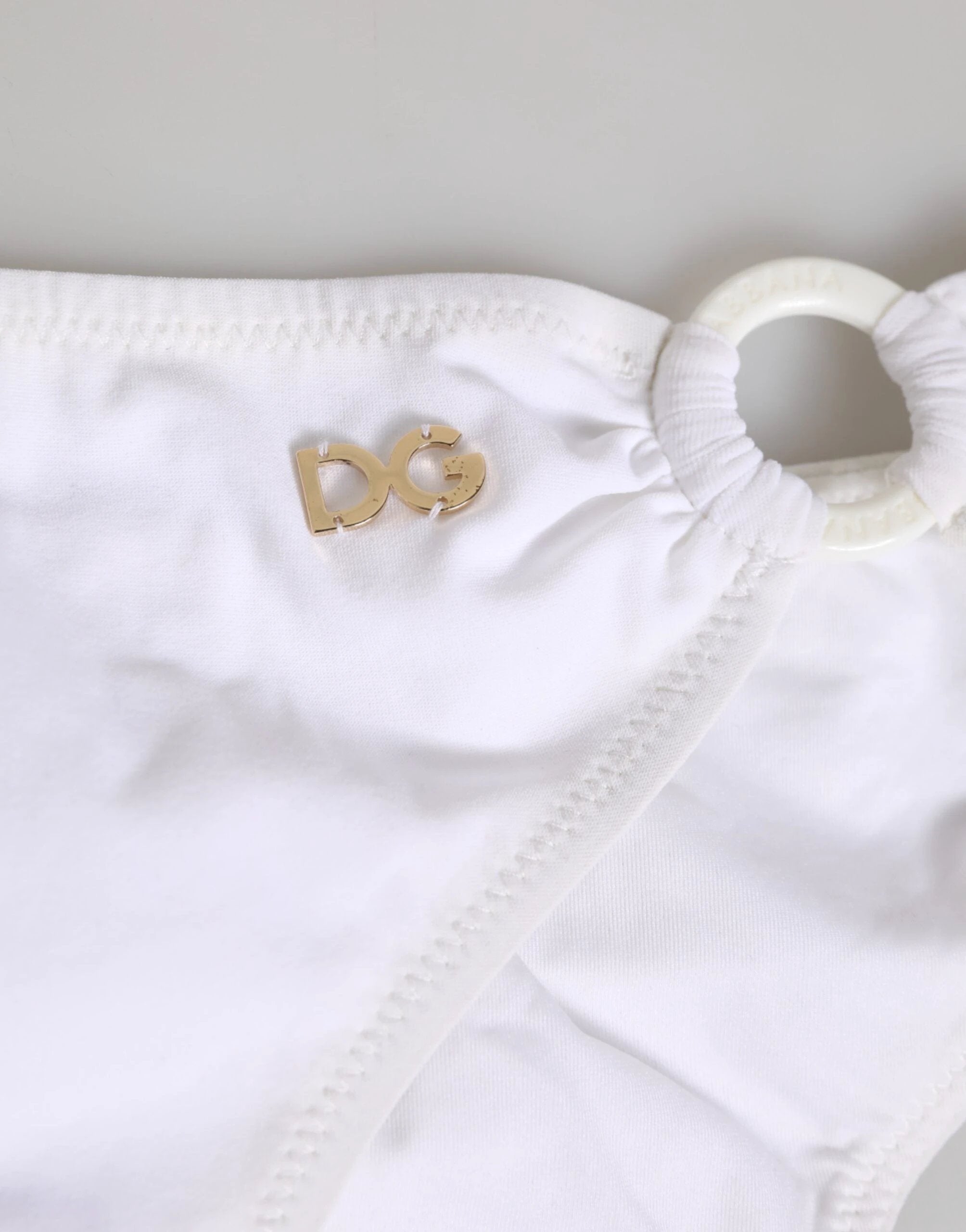 Dolce & Gabbana White Logo Swimsuit 2 Piece Top Bottom Swimwear by Dolce & Gabbana